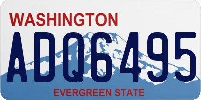 WA license plate ADQ6495