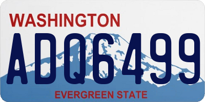 WA license plate ADQ6499