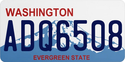 WA license plate ADQ6508