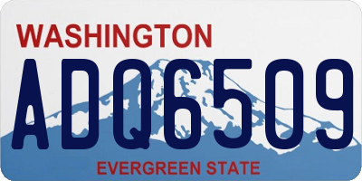 WA license plate ADQ6509