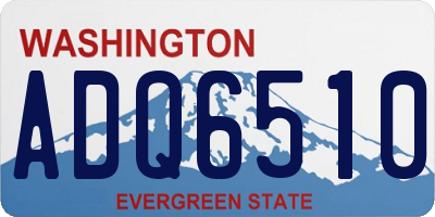 WA license plate ADQ6510