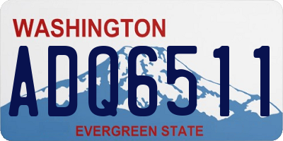 WA license plate ADQ6511