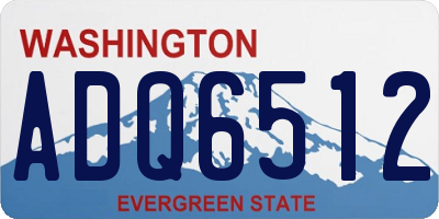 WA license plate ADQ6512