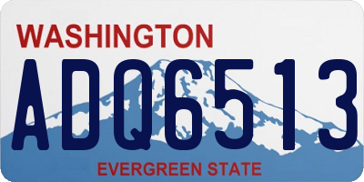WA license plate ADQ6513