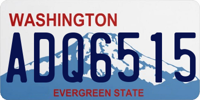 WA license plate ADQ6515