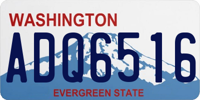 WA license plate ADQ6516