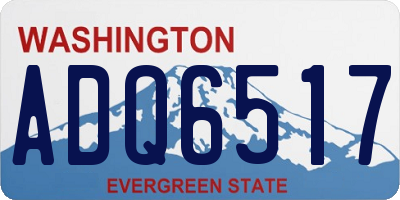 WA license plate ADQ6517