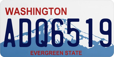 WA license plate ADQ6519