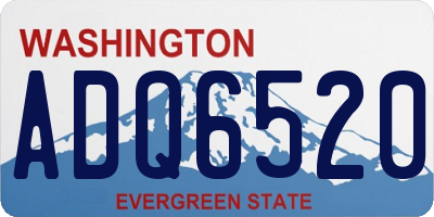 WA license plate ADQ6520