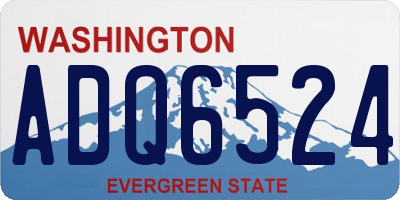 WA license plate ADQ6524