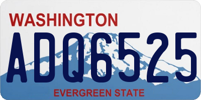 WA license plate ADQ6525
