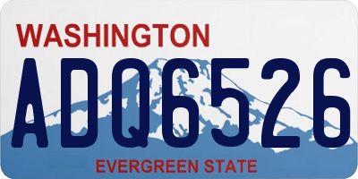 WA license plate ADQ6526