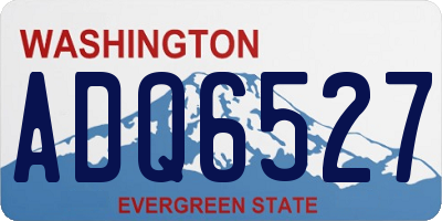 WA license plate ADQ6527