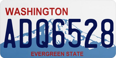 WA license plate ADQ6528