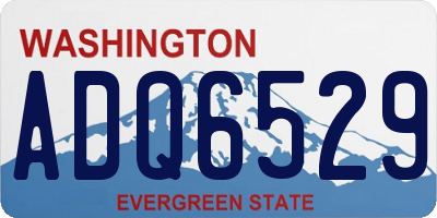 WA license plate ADQ6529