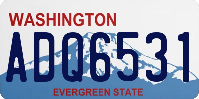 WA license plate ADQ6531