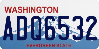 WA license plate ADQ6532