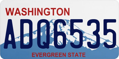 WA license plate ADQ6535