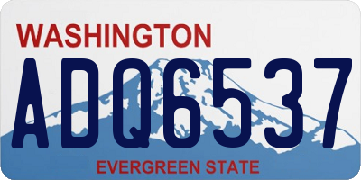 WA license plate ADQ6537