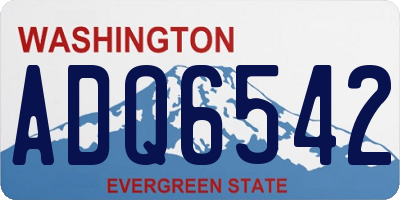 WA license plate ADQ6542