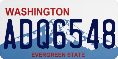 WA license plate ADQ6548