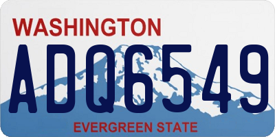 WA license plate ADQ6549