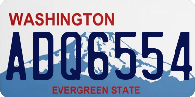WA license plate ADQ6554