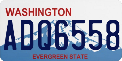 WA license plate ADQ6558