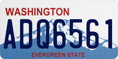 WA license plate ADQ6561