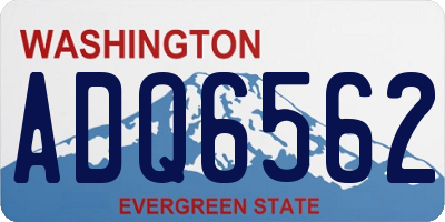 WA license plate ADQ6562
