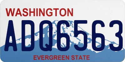 WA license plate ADQ6563