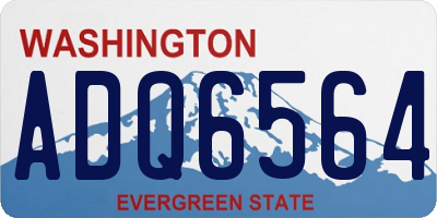 WA license plate ADQ6564