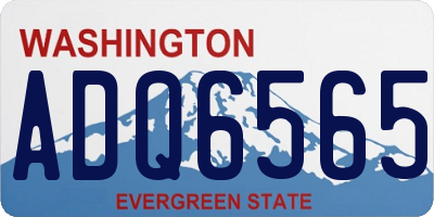 WA license plate ADQ6565