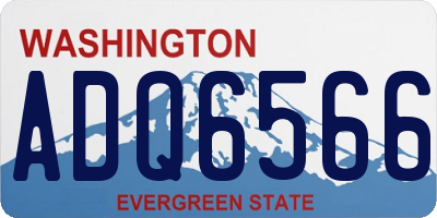WA license plate ADQ6566
