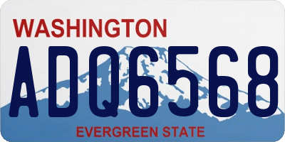 WA license plate ADQ6568