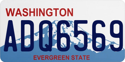 WA license plate ADQ6569