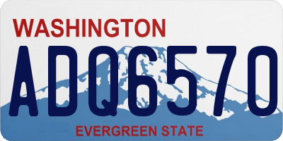 WA license plate ADQ6570