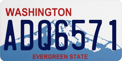 WA license plate ADQ6571