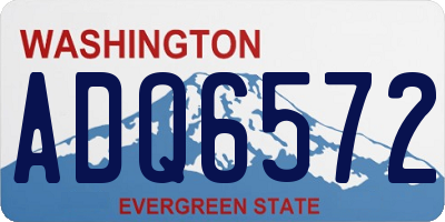 WA license plate ADQ6572