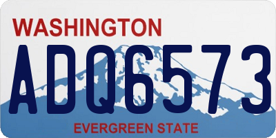 WA license plate ADQ6573