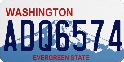 WA license plate ADQ6574