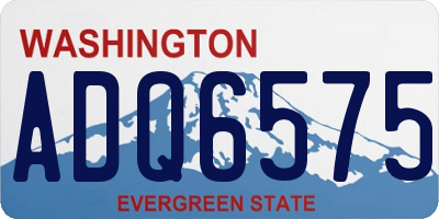 WA license plate ADQ6575
