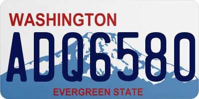 WA license plate ADQ6580