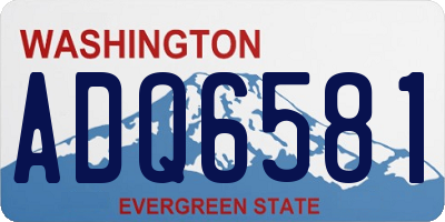 WA license plate ADQ6581