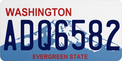 WA license plate ADQ6582
