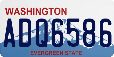 WA license plate ADQ6586