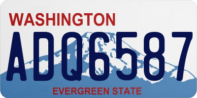 WA license plate ADQ6587