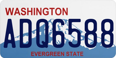 WA license plate ADQ6588
