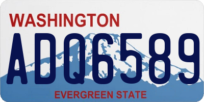 WA license plate ADQ6589