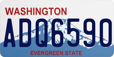WA license plate ADQ6590